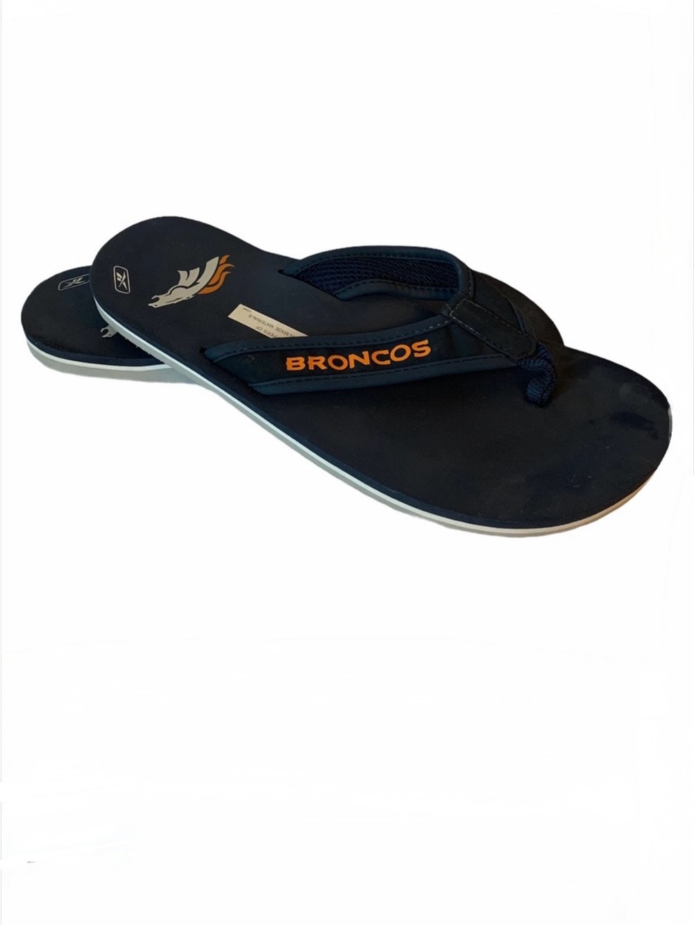 Reebok 8 Denver Broncos flip flops thong sandal